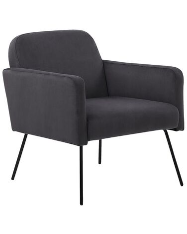 Fauteuil NARKEN Fluweel Grijs