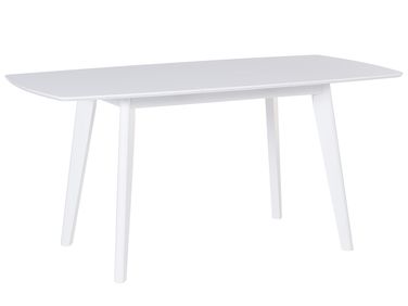 Extending Dining Table SANFORD White 120/160 cm 80 cm