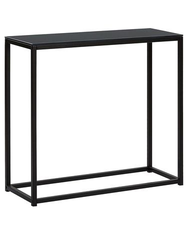 Console Table DELANO Tempered Glass Black