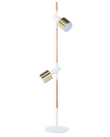 Floor Lamp OWENS Adjustable Ash Wood White