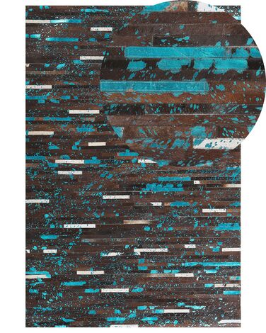 Rug KISIR Dark Brown 140 x 200 cm Leather