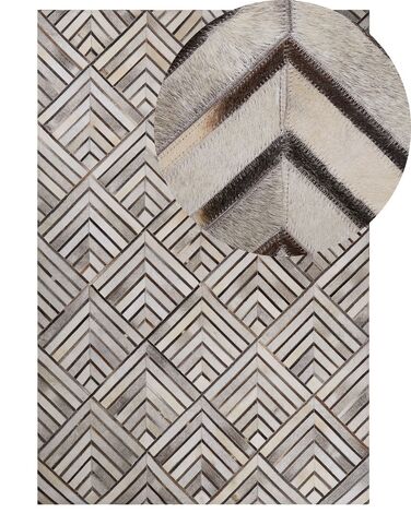 Rug TEKIR Beige 140 x 200 cm Leather