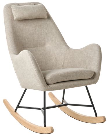 Fauteuil à bascule ARRIE Tissu Beige clair