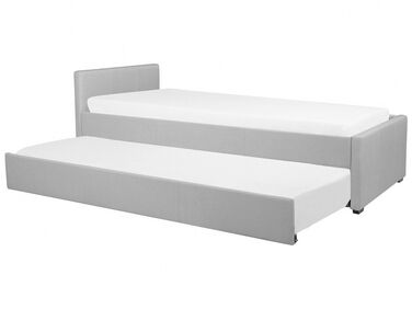 Onderschuifbed Stof MARMANDE 80 x 200 cm Lichtgrijs