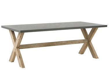 Garden Dining Table OLBIA 200 cm 100 cm Concrete Grey