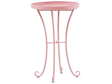 Tuin bijzettafel CAVINIA 40 cm 40 cm Metaal Roze