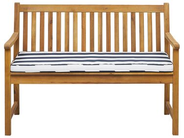Banc avec coussin d'assise VIVARA 120 cm Bois d'acacia certifié Bleu marine