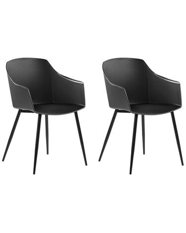 Set van 2 eetkamerstoelen FONDA Zwart