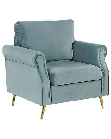 Fauteuil VIETAS Velours Vert menthe