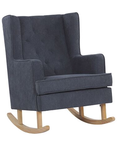 Fauteuil à bascule TRONDHEIM Tissu Gris foncé