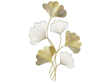 Décoration murale Fleur INDIUM Métal 79 cm Doré