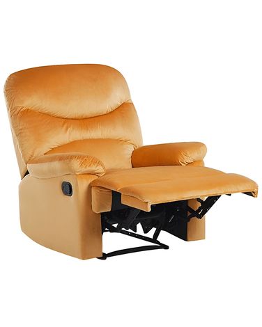 Fauteuil inclinable ESLOV Repose-pieds inclus Velours Moutarde