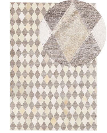 Rug SESLICE Beige 160 x 230 cm Leather