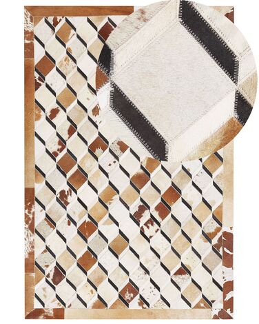 Rug SERINOVA Brown 160 x 230 cm Leather