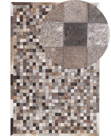 Rug ARMUTLU Grey 160 x 230 cm Leather
