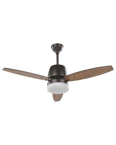 Ceiling Fan with Light MLAVA with Remote LED Brown
