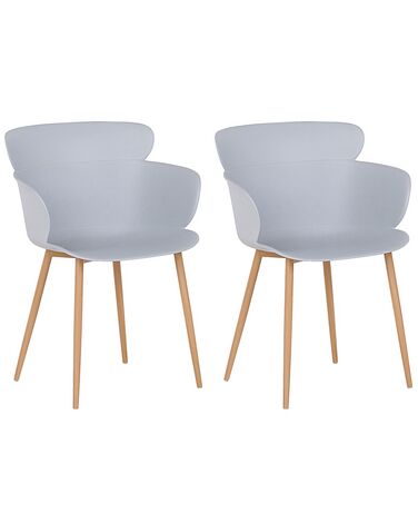 Set van 2 eetkamerstoelen SUMKLEY Lichtgrijs