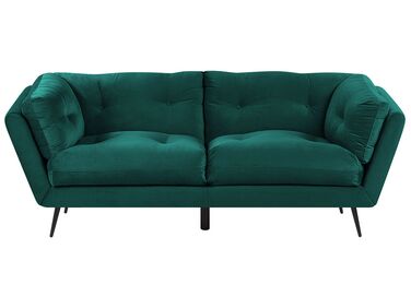 Sofa 3 Seater LENVIK Velvet Emerald Green