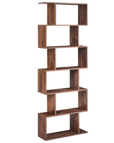 Boekenkast met 6 planken VALDOSA 191 cm Donkerbruin