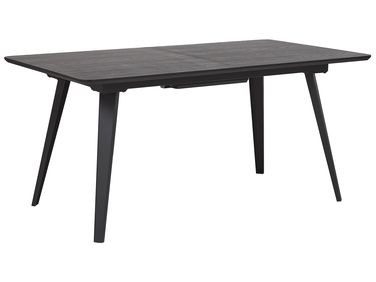 Eettafel uitschuifbaar IRVINGTON Zwart 160/200 cm 90 cm