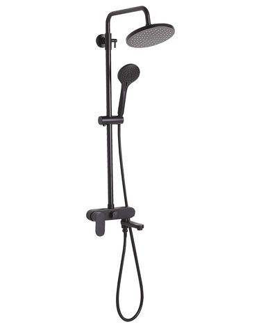 Ensemble de douche avec mitigeur et douche de pluie GURARA Noir
