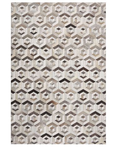 Rug TAVAK Beige 140 x 200 cm Leather