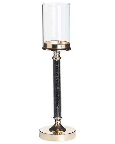 Bougeoir ABBEVILLE Verre 48 cm Noir