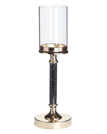 Bougeoir ABBEVILLE Verre 41 cm Noir