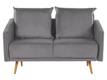 Sofa 2 Seater MAURA Velvet Grey
