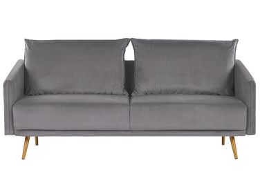 Sofa 3 Seater MAURA Velvet Grey