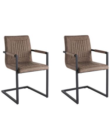 Set van 2 vergaderstoelen BRANDOL Kunstleer Bruin
