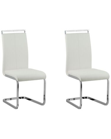 Set van 2 eetkamerstoelen GREEDIN Kunstleer Wit