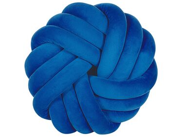 Coussin AKOLA Velours 30 x 30 cm Bleu Unicolore