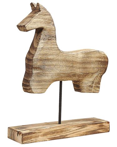 Accessoire Décoratif Cheval COLIMA Bois de paulownia Marron clair