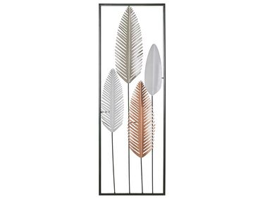 Décoration murale Feuille NIOBIUM Métal 90 cm Argenté