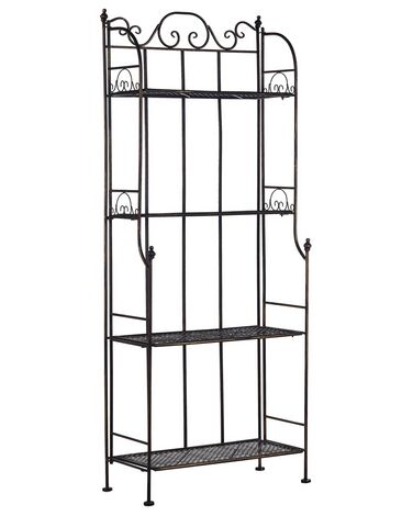 Shelving Unit ISERNIA Metal 155 cm 61 cm Black