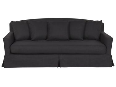 Sofa 3 Seater GILJA Fabric Black
