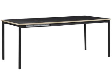Extending Dining Table AVIS Black 140/190 cm 90 cm