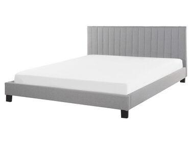 Bed Stof POITIERS 160 x 200 cm Lichtgrijs