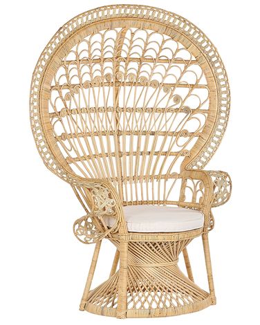 Chaise paon EMMANUELLE Rotin Naturel