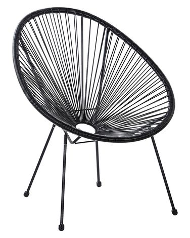 Chaise de jardin ACAPULCO II Polyrotin Noir