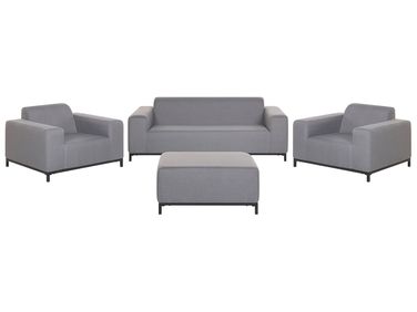 Garden Lounge Set with Table 5 Seater ROVIGO Grey