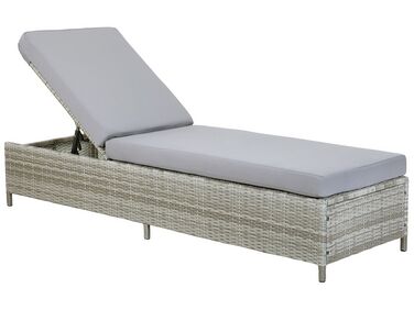 Transat avec coussin TURIN Polyrotin Gris