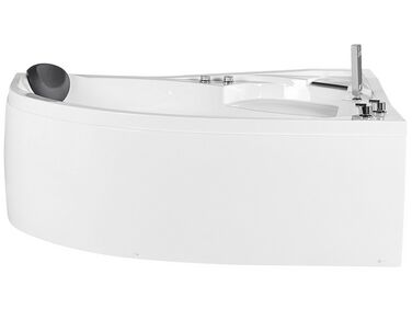 Baignoire d'angle à remous avec LED NEIVA Côté gauche 150 x 100 cm Blanc