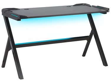 Bureau de jeu DANVERS Noir 120 cm 60 cm LED RVB
