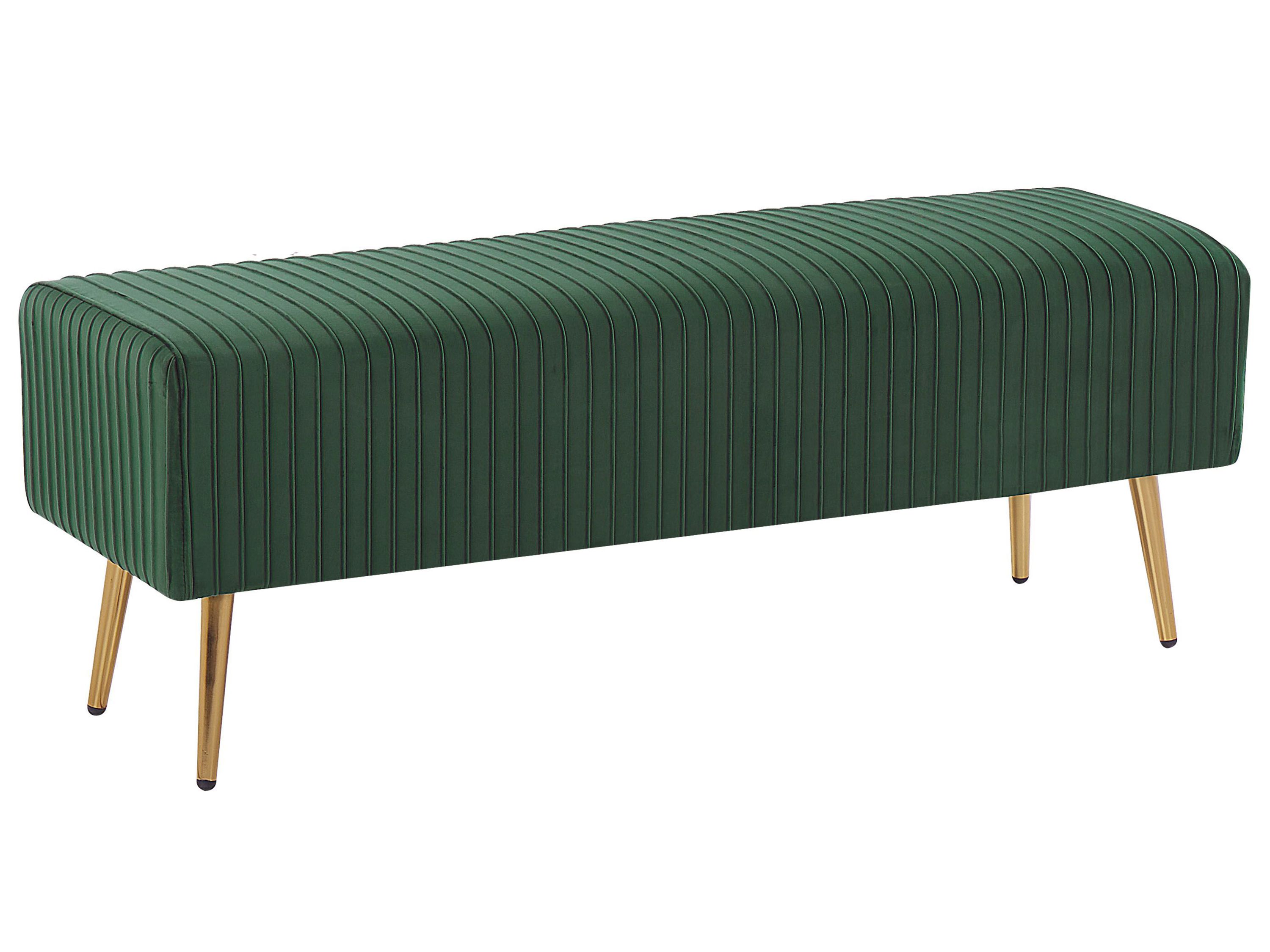 Banc rembourré PATERSON Velours Vert émeraude