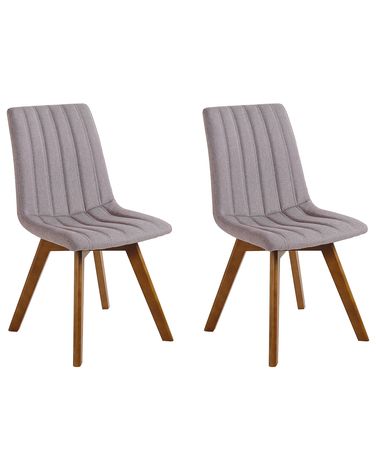 Set van 2 eetkamerstoelen CALGARY Stof Taupe