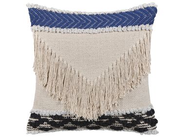Coussin SOFCA Coton 45 x 45 cm Beige Motif géométrique