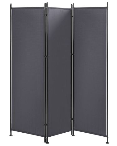 3 Panel Room Divider NARNI Grey 160 cm 170 cm