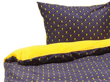 Duvet Cover Set WALLINGFORD Sateen Cotton 155 x 220 cm Blue